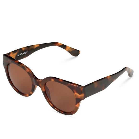 New Harper + Roe Brown Demi Tortoise Shell Sunglasses - Picture 1 of 6